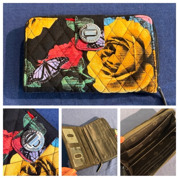 VERA BRADLEY RFID Turnlock Wallet — Havana Rose Pattern (Retired) - Picture 2 of 8